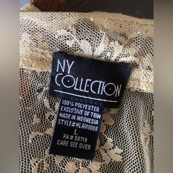 Gorgeous Charming Cream color LACE with Cami Blouse Top Vintage retro Fashion 💖 - Picture 5 of 7